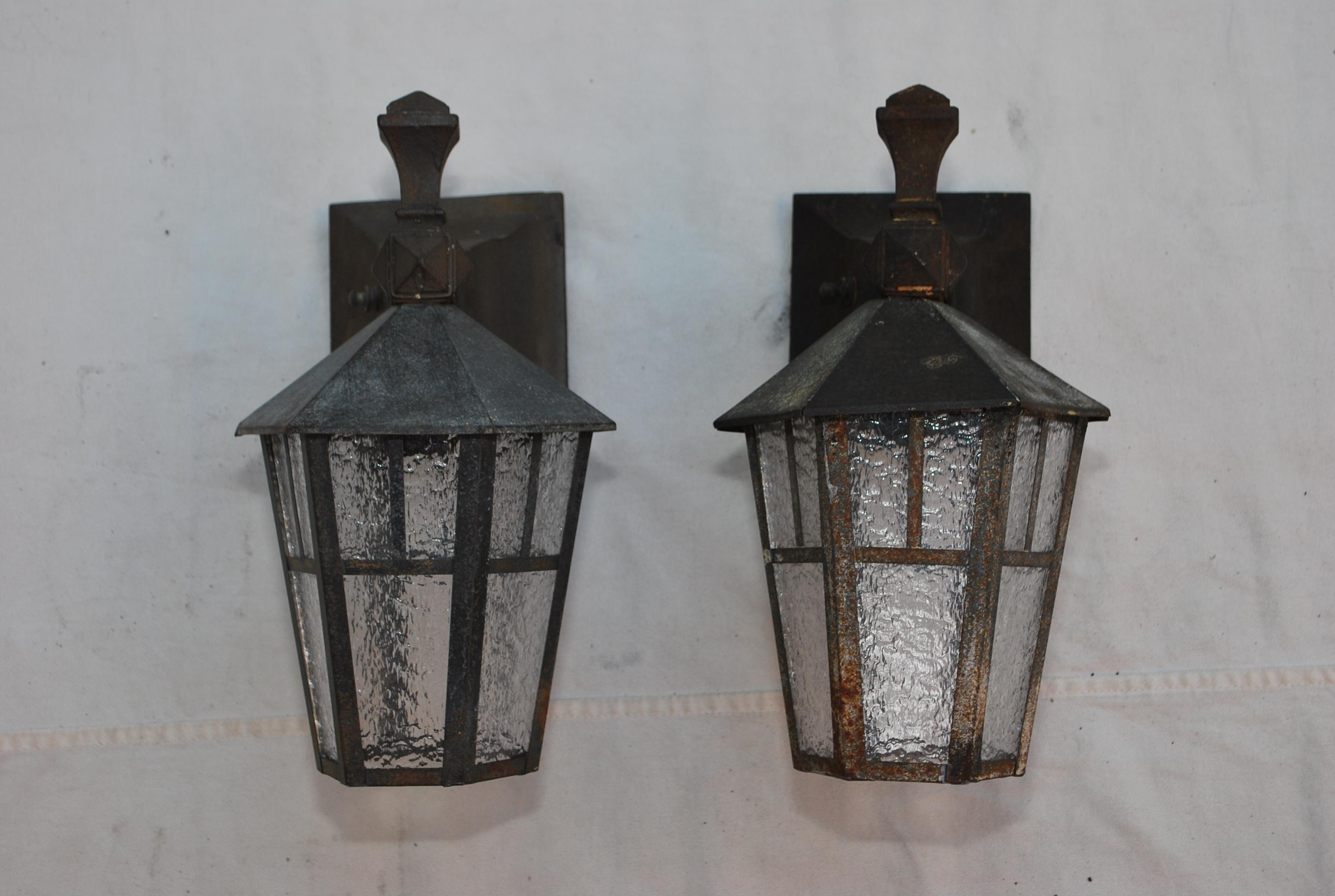 A nice pair of 1920's outdoor , the patina is much nicer in person, these 1920's are getting harder and harder to find