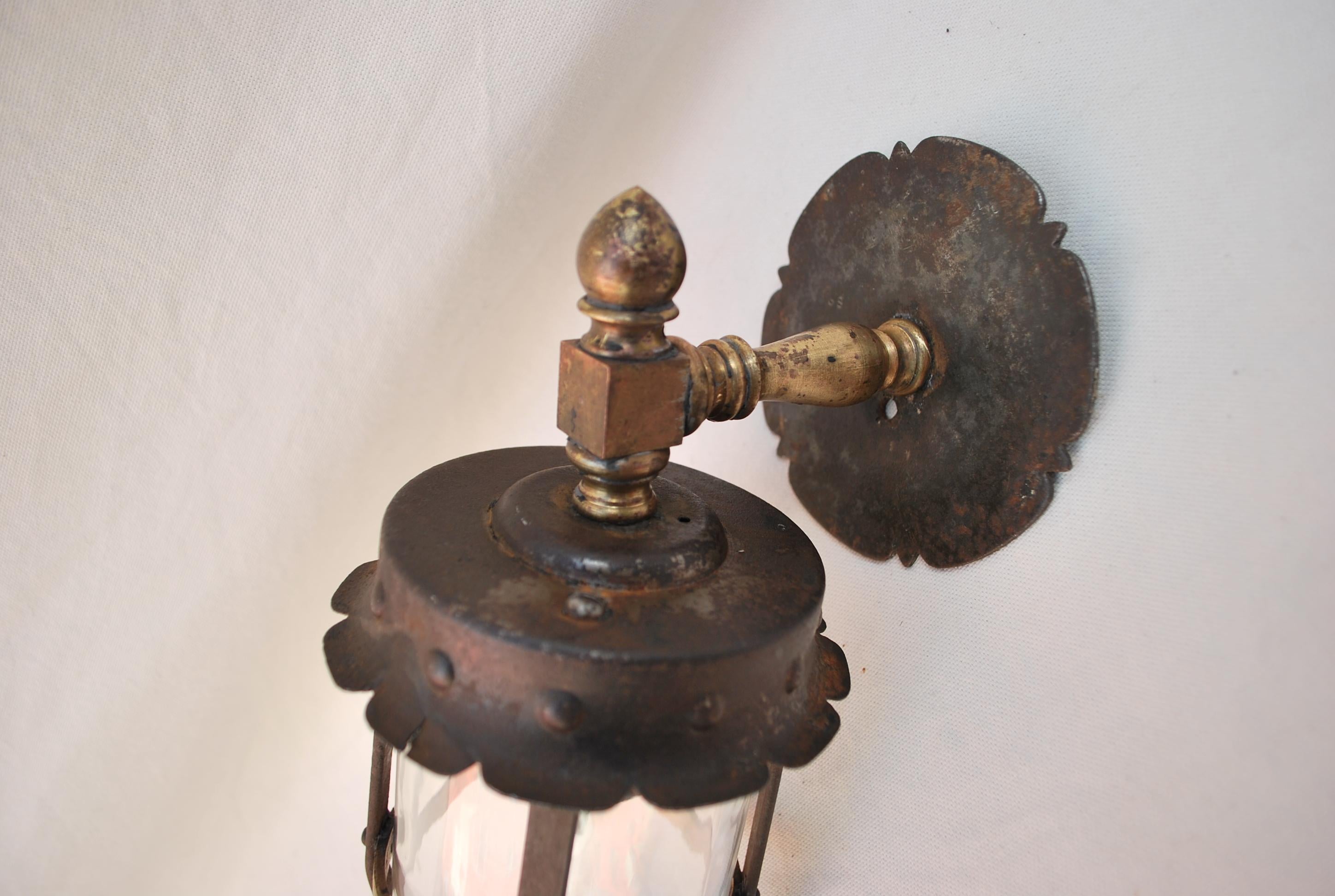 Pair of 1920s Outdoor Sconces In Good Condition In Los Angeles, CA