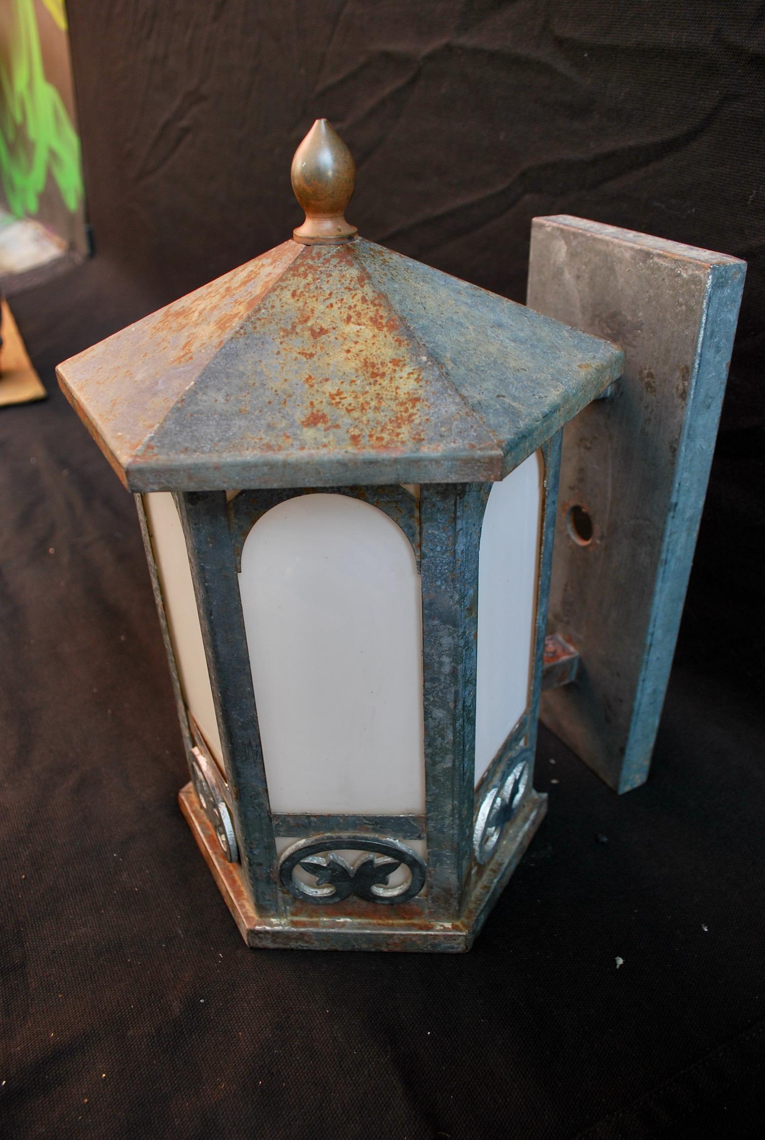 Early 20th Century Pair of 1920's Outdoor Sconces