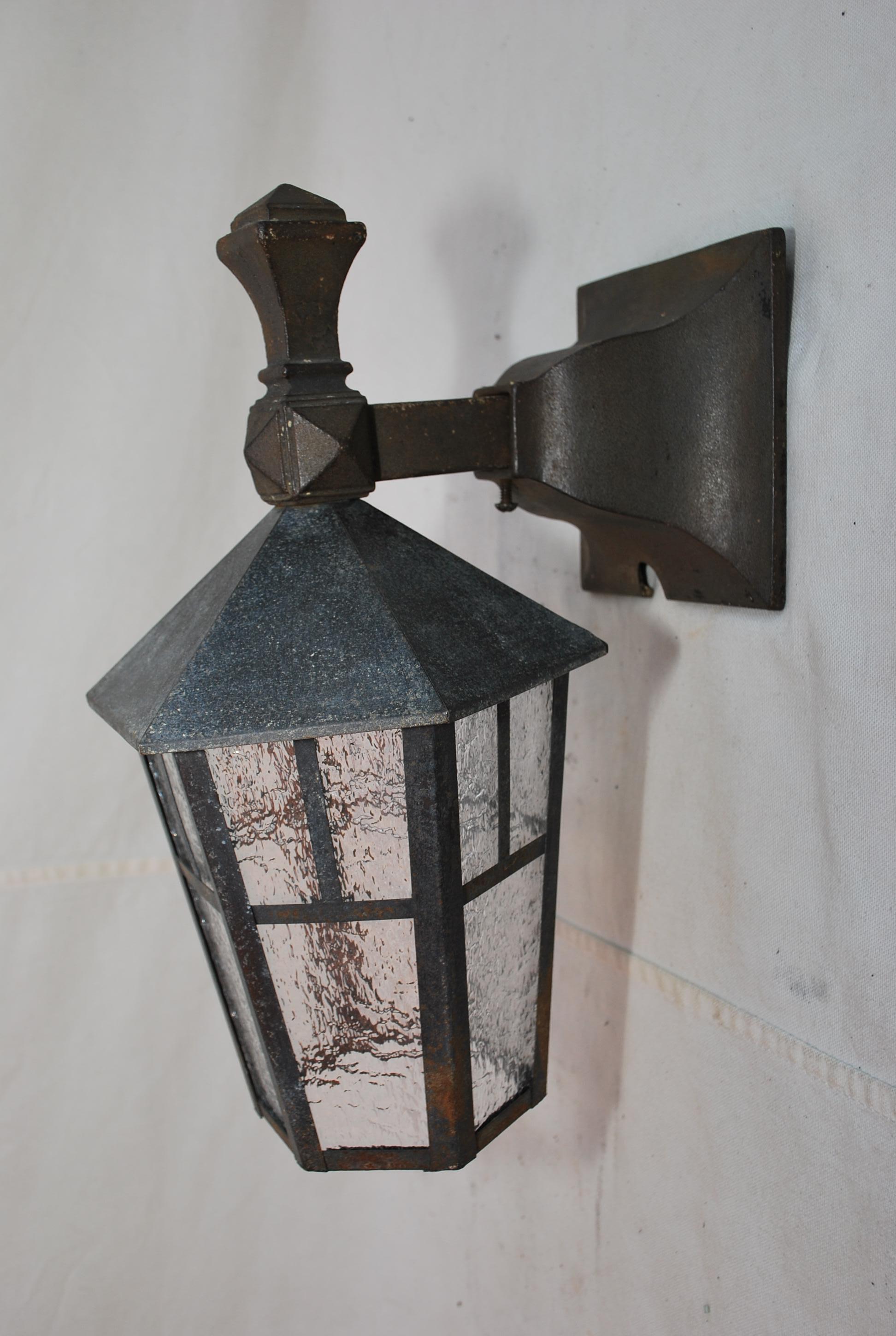 Pair of 1920's outdoor sconces In Good Condition In Los Angeles, CA
