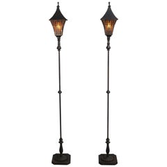 Pair of 1920s Torchieres with Mica