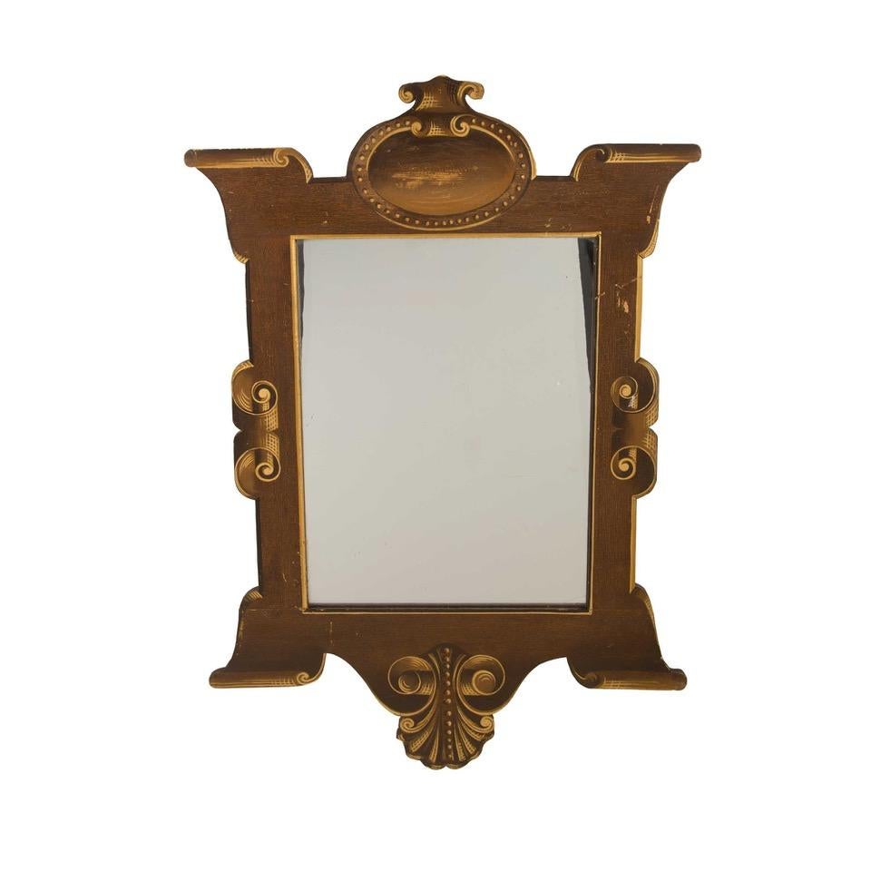 French Pair of 1920s Trompe L'oeil Mirrors