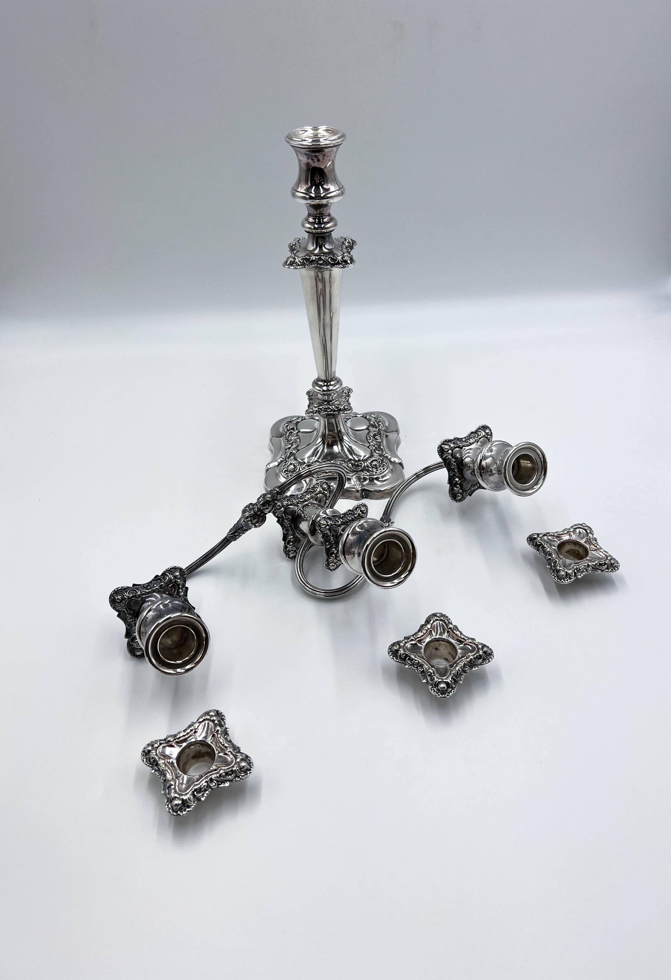Pair of 1920s William Suckling Ltd English Silver Plate Candelabras/Candlesticks For Sale 11
