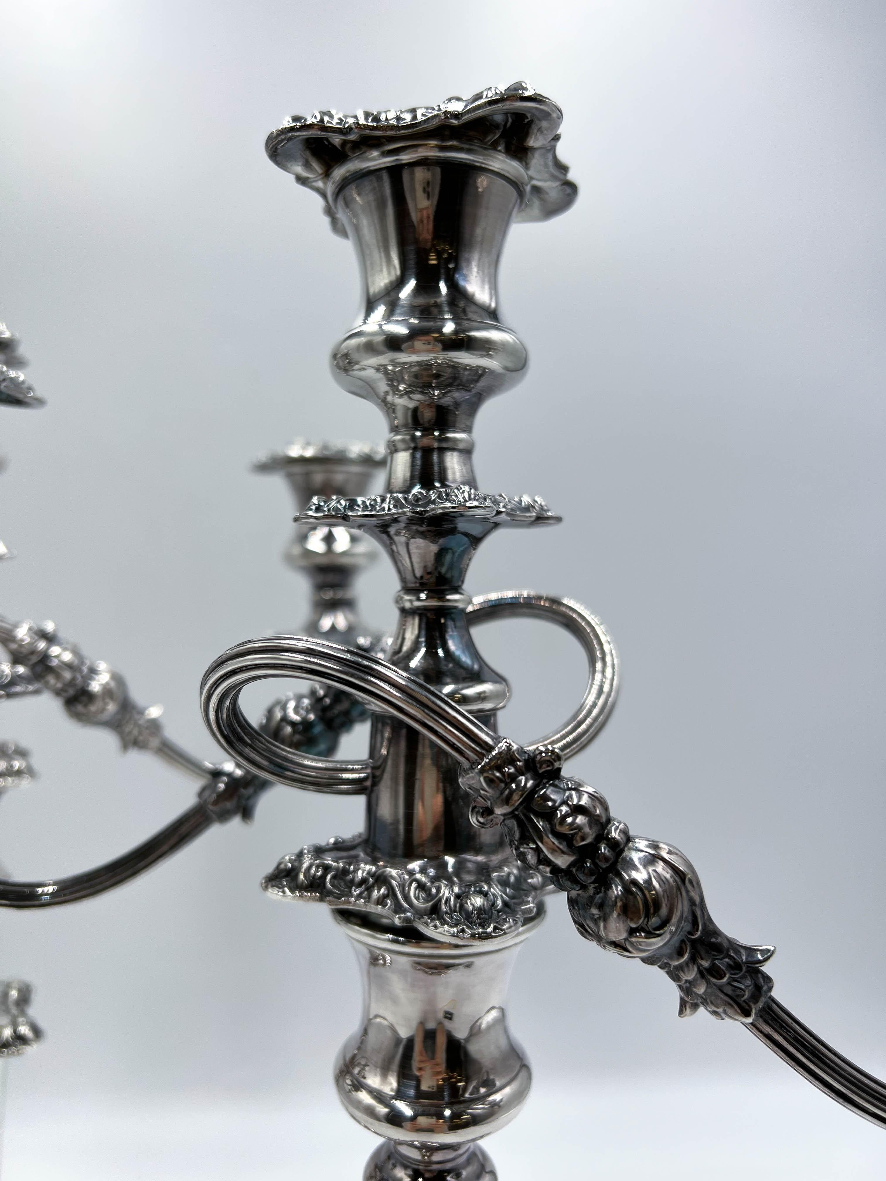 Pair of 1920s William Suckling Ltd English Silver Plate Candelabras/Candlesticks For Sale 2