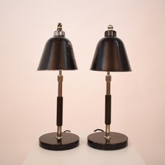Pair of 1930 Bauhaus Table Lamps GOETHE by Christian Dell for Bünte & Remmler