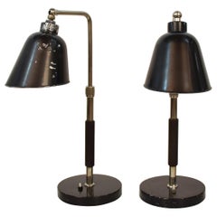 Paar Bauhaus-Tischlampen GOETHE von Christian Dell für Bünte & Remmler aus dem Jahr 1930