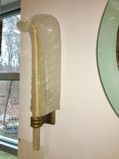 Paire d'appliques à plumes Venini de Napoleone Martinuzzi datant de 1930