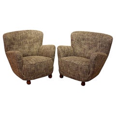 Pair of 1930's/40's Club Chairs Attributed to Flemming Lassen