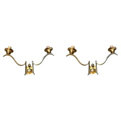 Pair of 1930s Arbus Style Sconce in Gold