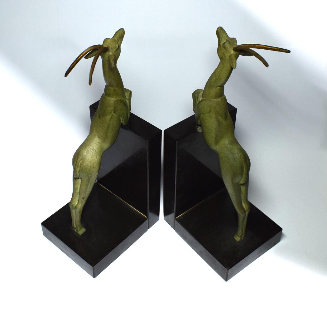 Spelter Pair of 1930s Art Deco Bookends