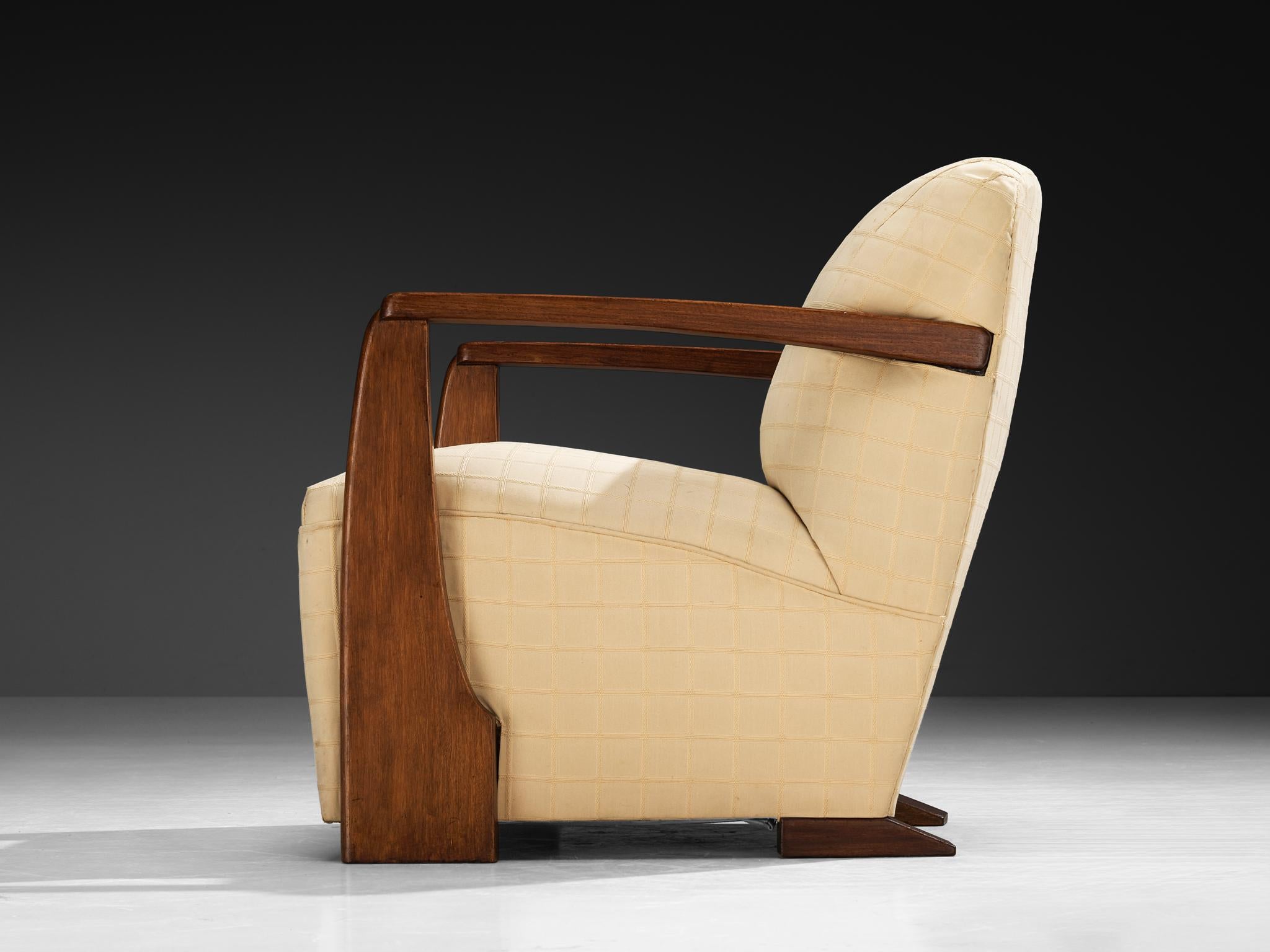 Néerlandais Paire de chaises longues Art Déco en acajou des années 1930 en vente