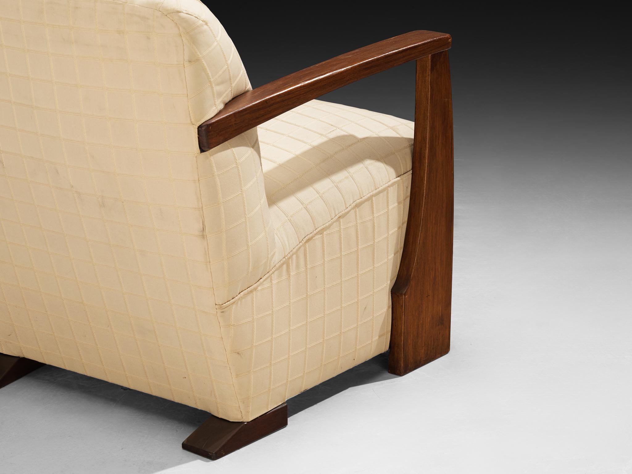 Paire de chaises longues Art Déco en acajou des années 1930 Bon état - En vente à Waalwijk, NL