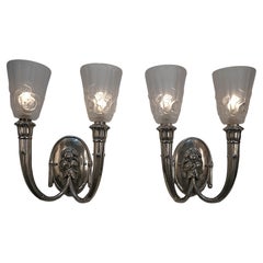 Pair of 1930
s Art Deco Wall Sconces by Degue