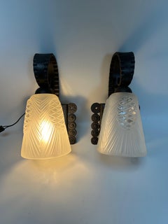 Pair of 1930s Art Deco Wall Sconces by SEVB