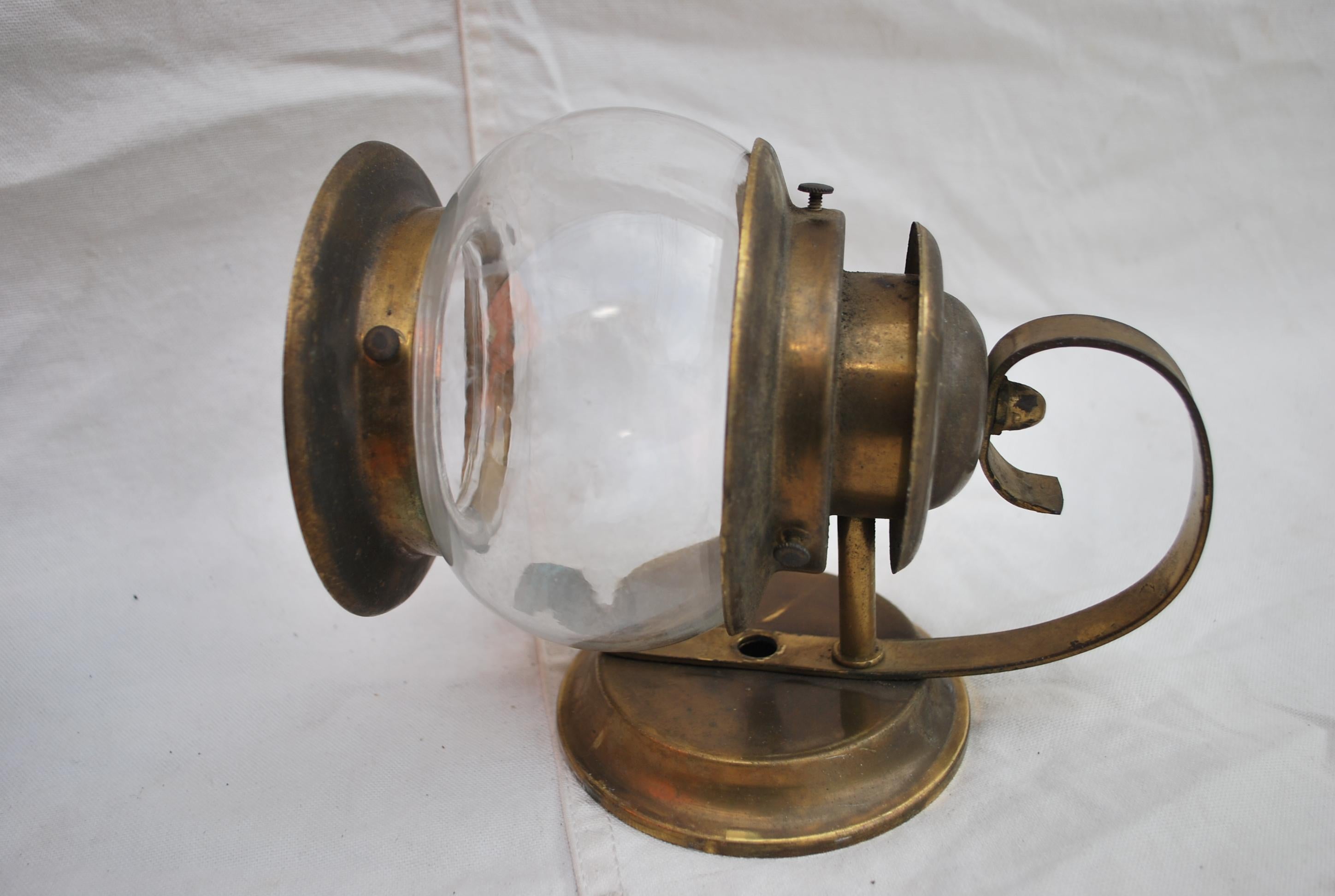 American Pair of 1930s Brass Outdoor Sconces