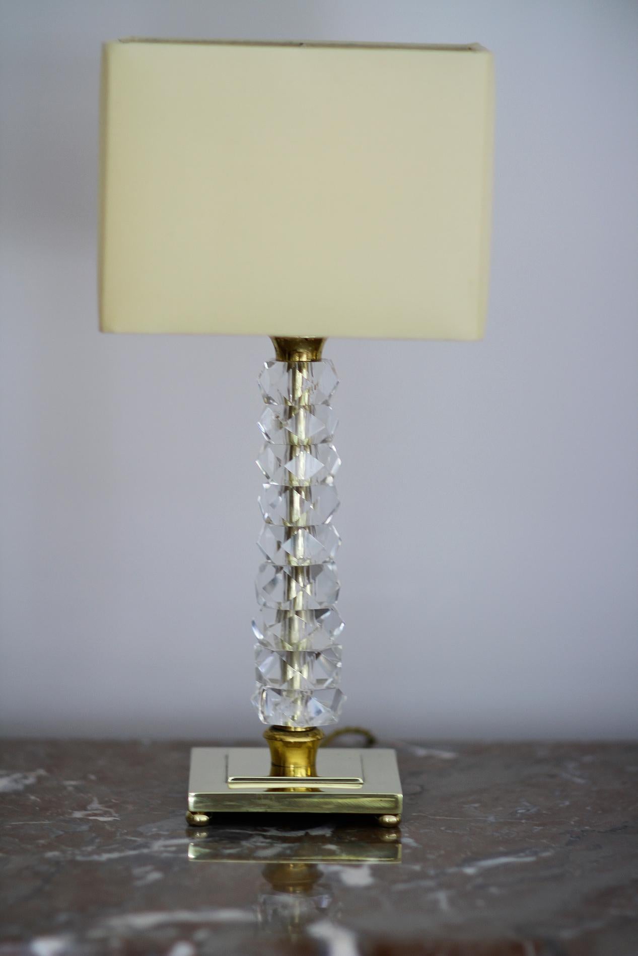 Ein Paar Lampen aus Bronze und Kristall aus dem Hotel Prince De Galles aus den 1930er Jahren (Französisch) im Angebot