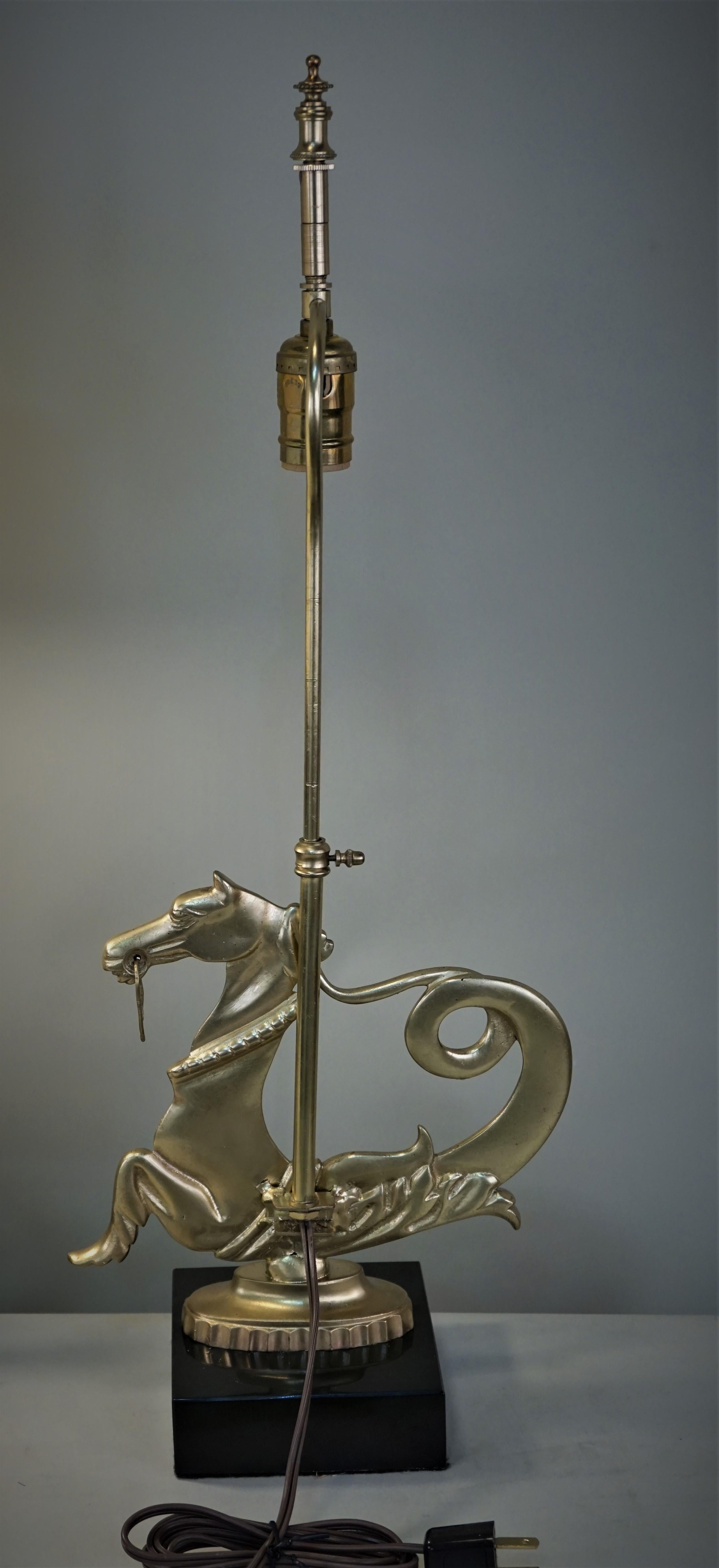 Pair of 1930s Bronze Horse Table Lamps 4