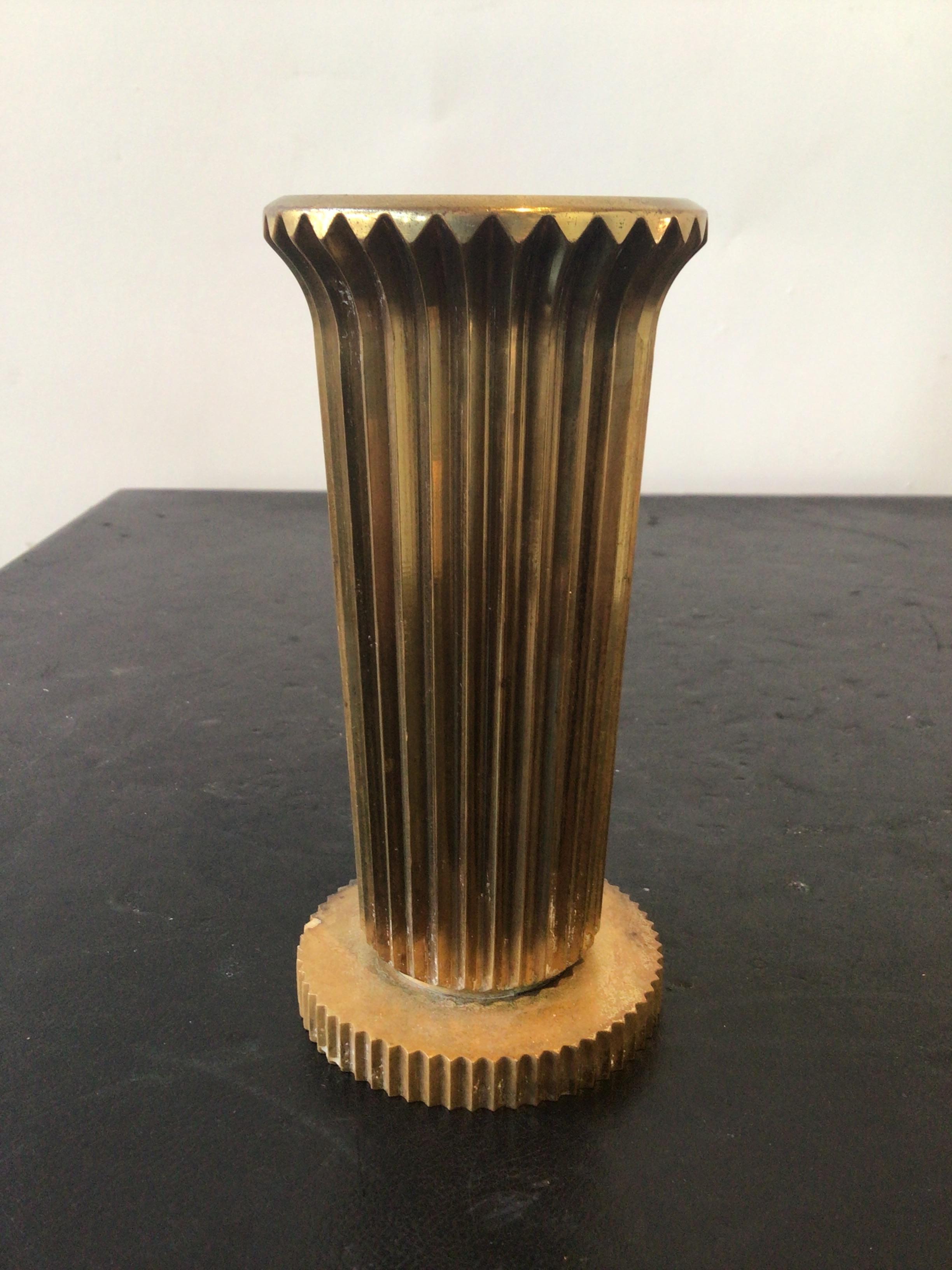 Mid-20th Century Pair Of 1930s Bronze Vases By Tinos Denmark For Sale