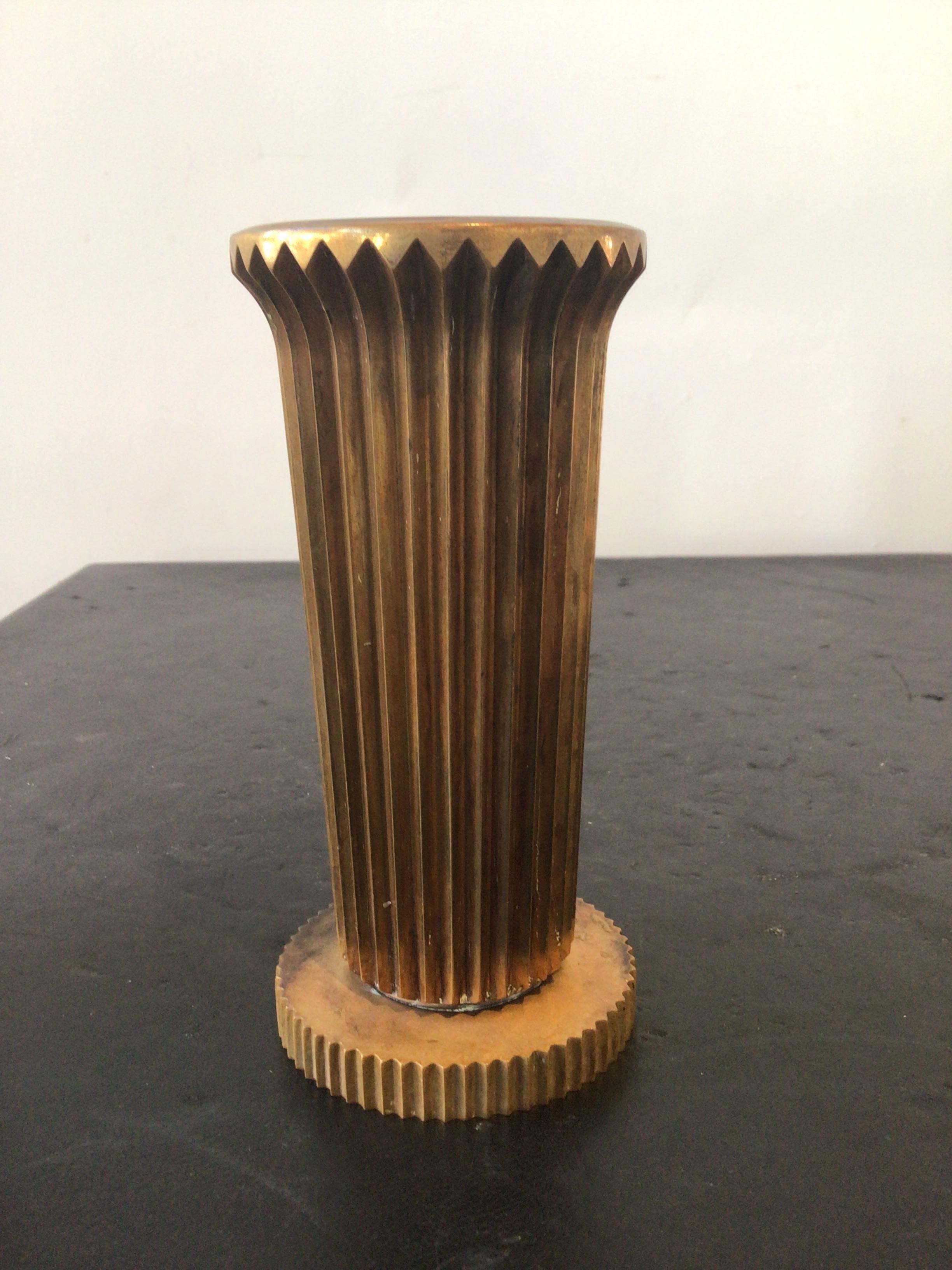 Pair Of 1930s Bronze Vases By Tinos Denmark For Sale 1
