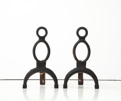 Pair of 1930's cast iron andirons