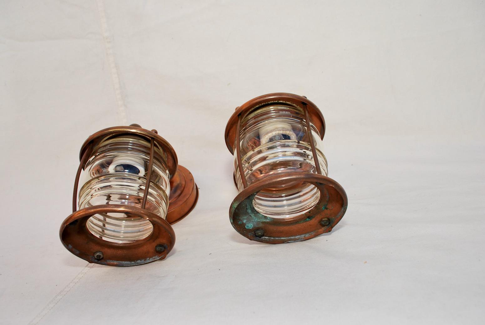 Mid-20th Century Pair of 1930's Copper Outdoor Sconces