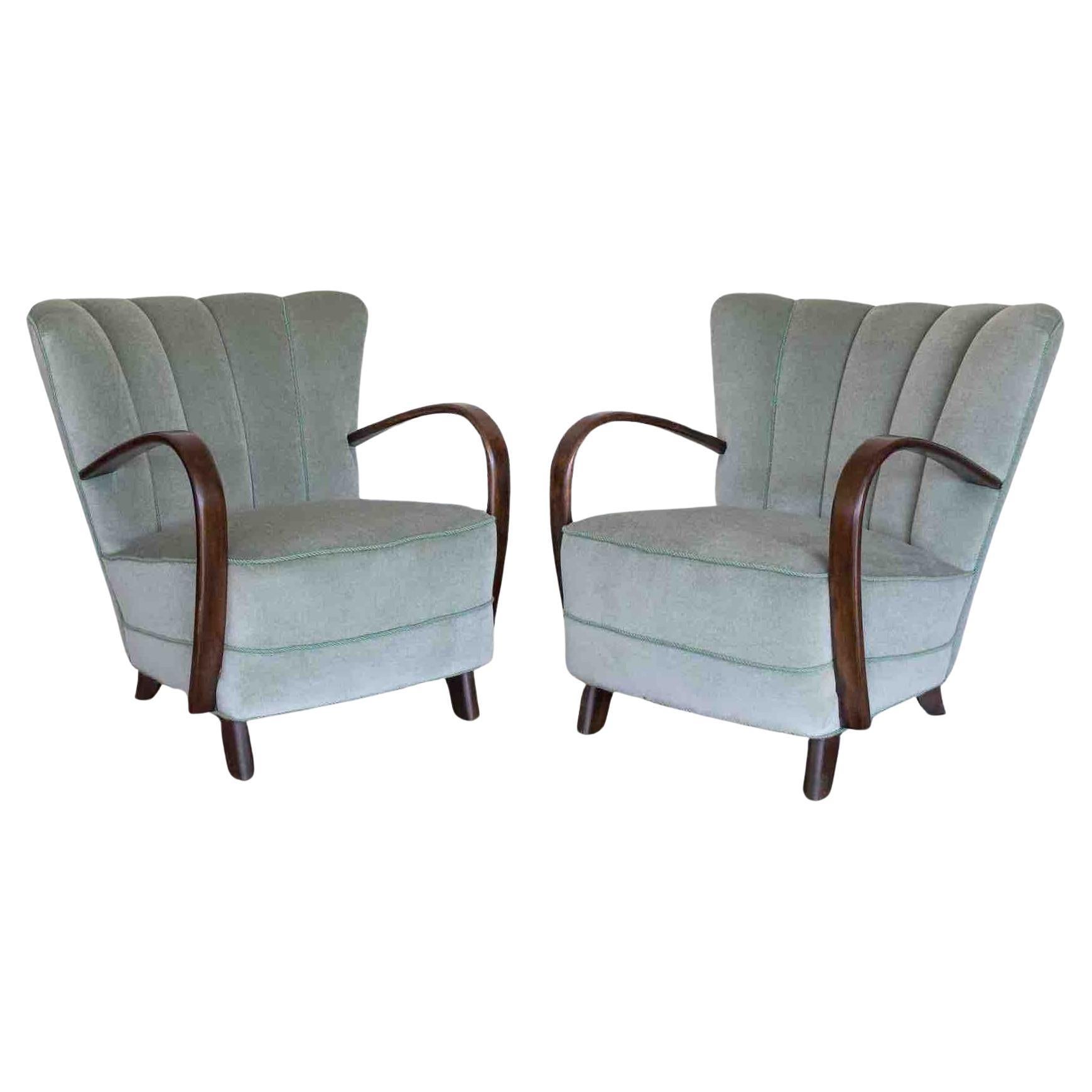 Pair of 1930's Danish Armchairs  For Sale