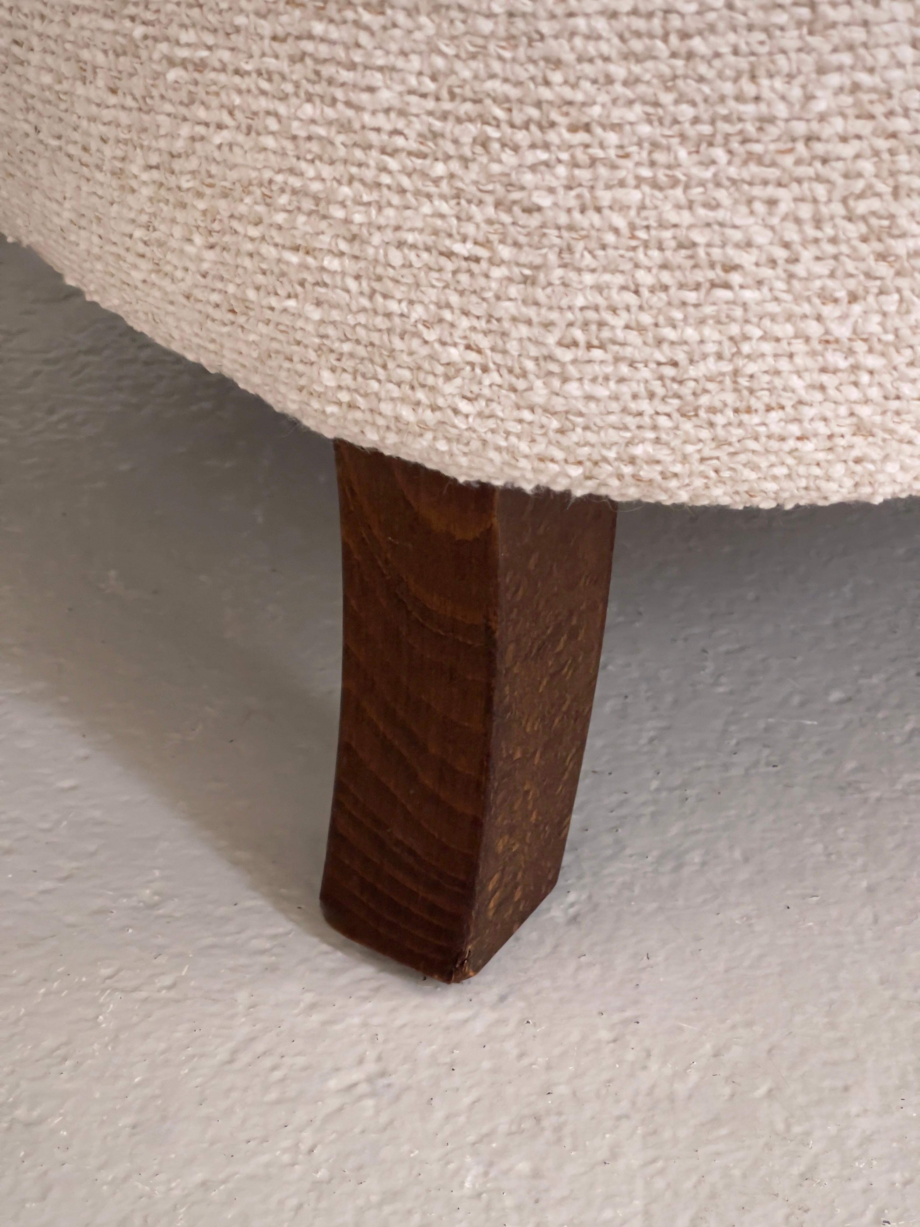 Danish Pair of 1930s danish cabinet maker lounge chairs reupholstered in Kvadrat bouclé For Sale