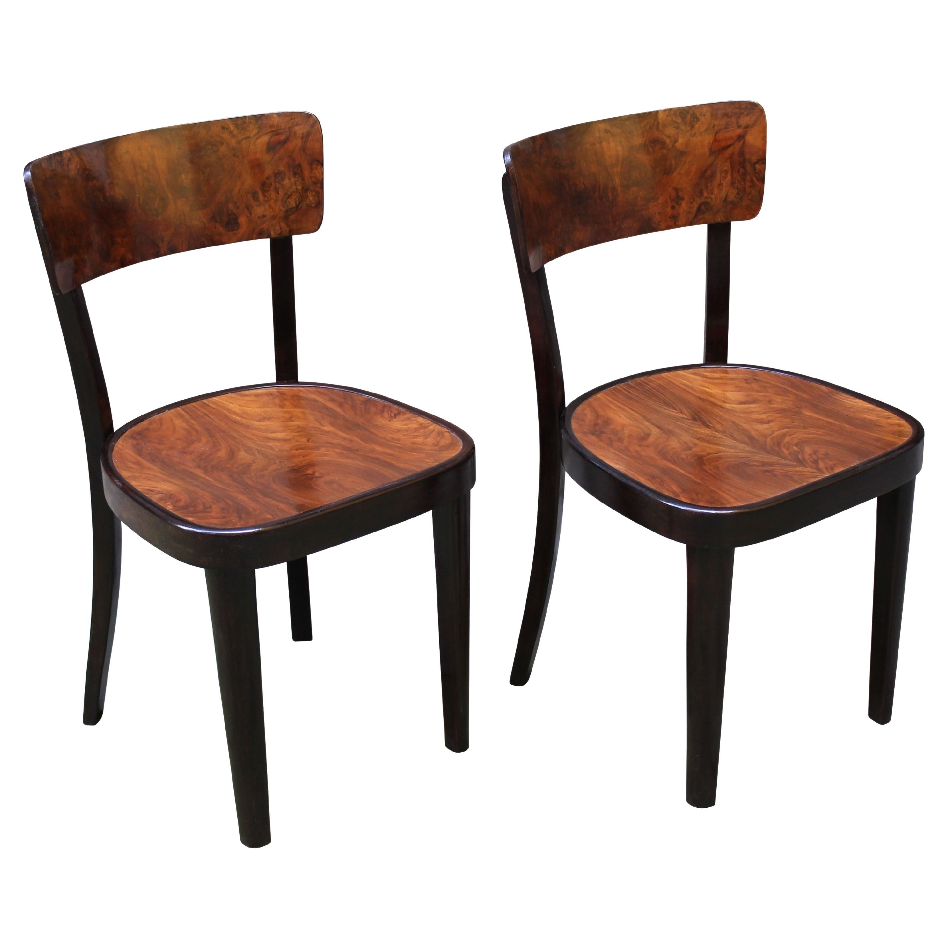 Pair of 1930s Dining Chairs Model a 524 3/4 by Thonet For Sale