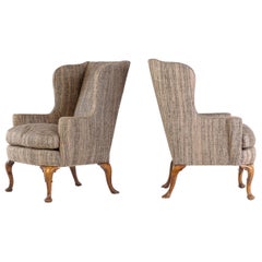 Pair of 1930s English Wing Armchairs