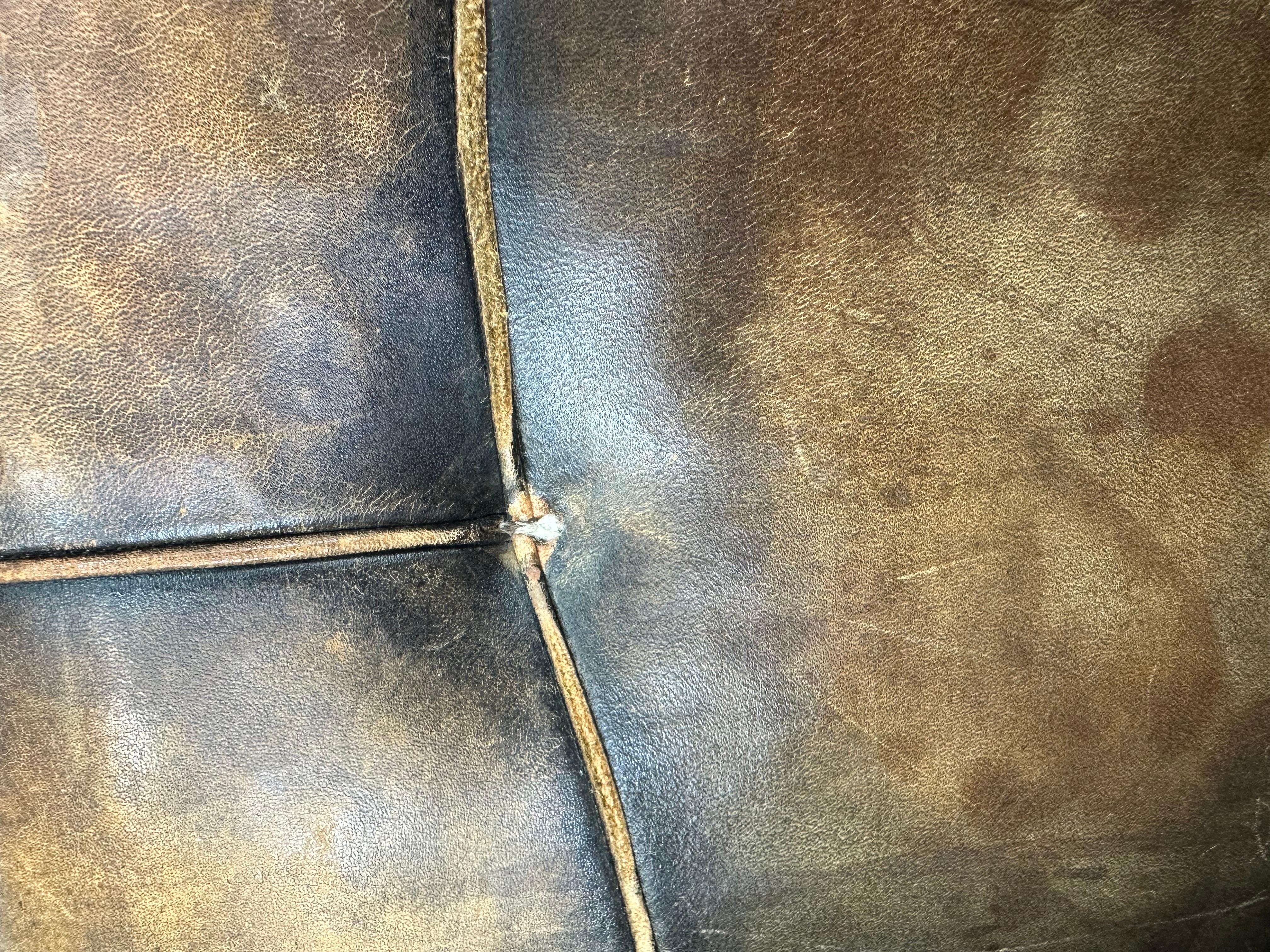Pair of 1930’s European Leather Lounge For Sale 5