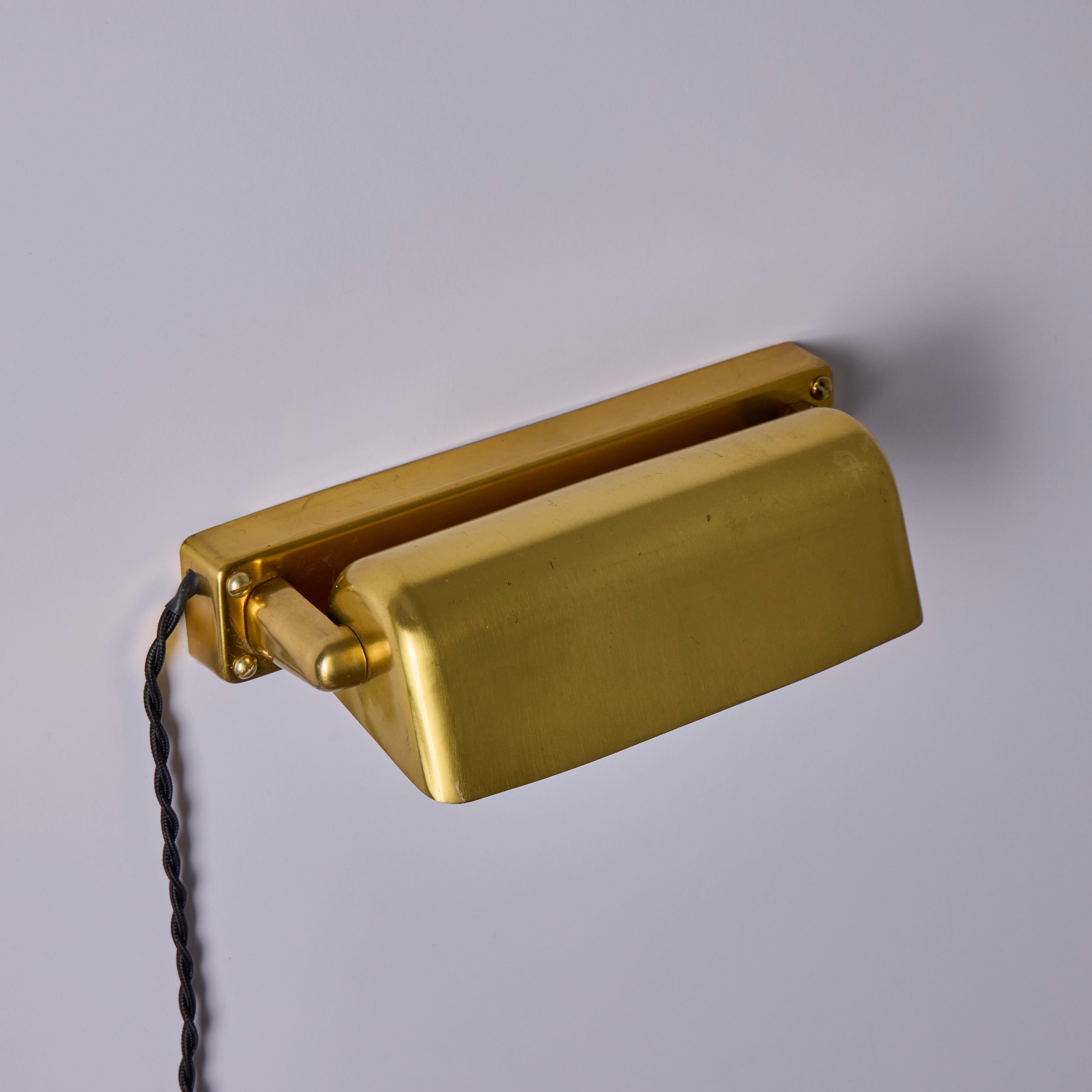 Pair of 1930s Finnish Brass Plug-In Wall Lights Attributed to Paavo Tynell For Sale 1