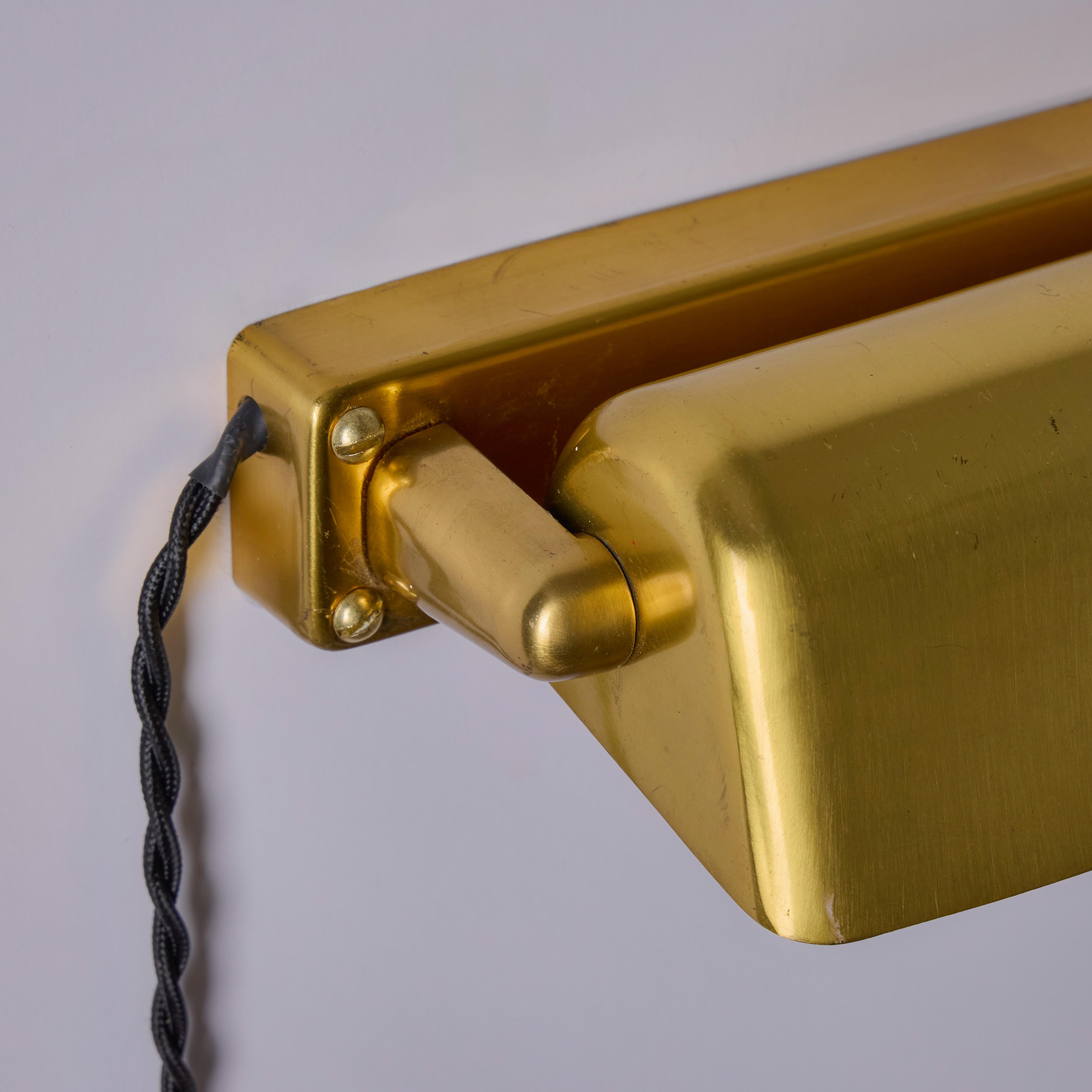 Pair of 1930s Finnish Brass Plug-In Wall Lights Attributed to Paavo Tynell For Sale 2