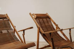 Pair of 1930's Folding Deckchairs