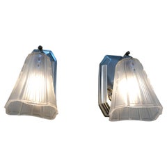 Pair of 1930's French Art Deco Wall Sconces