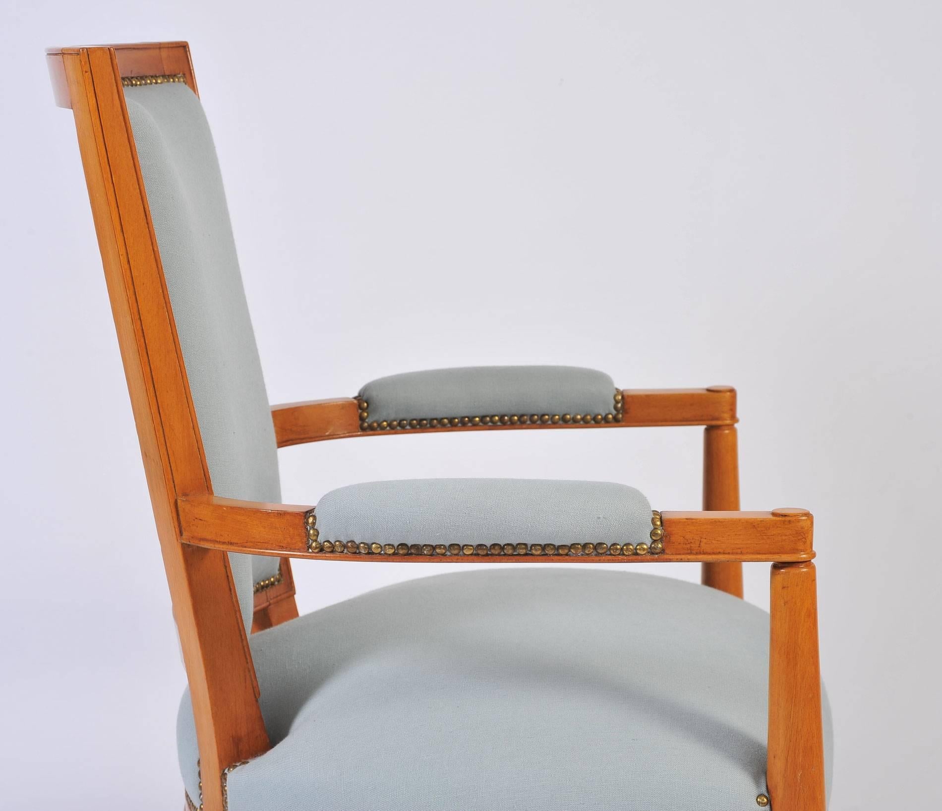 Wood Pair of 1930s French Chairs by André Arbus