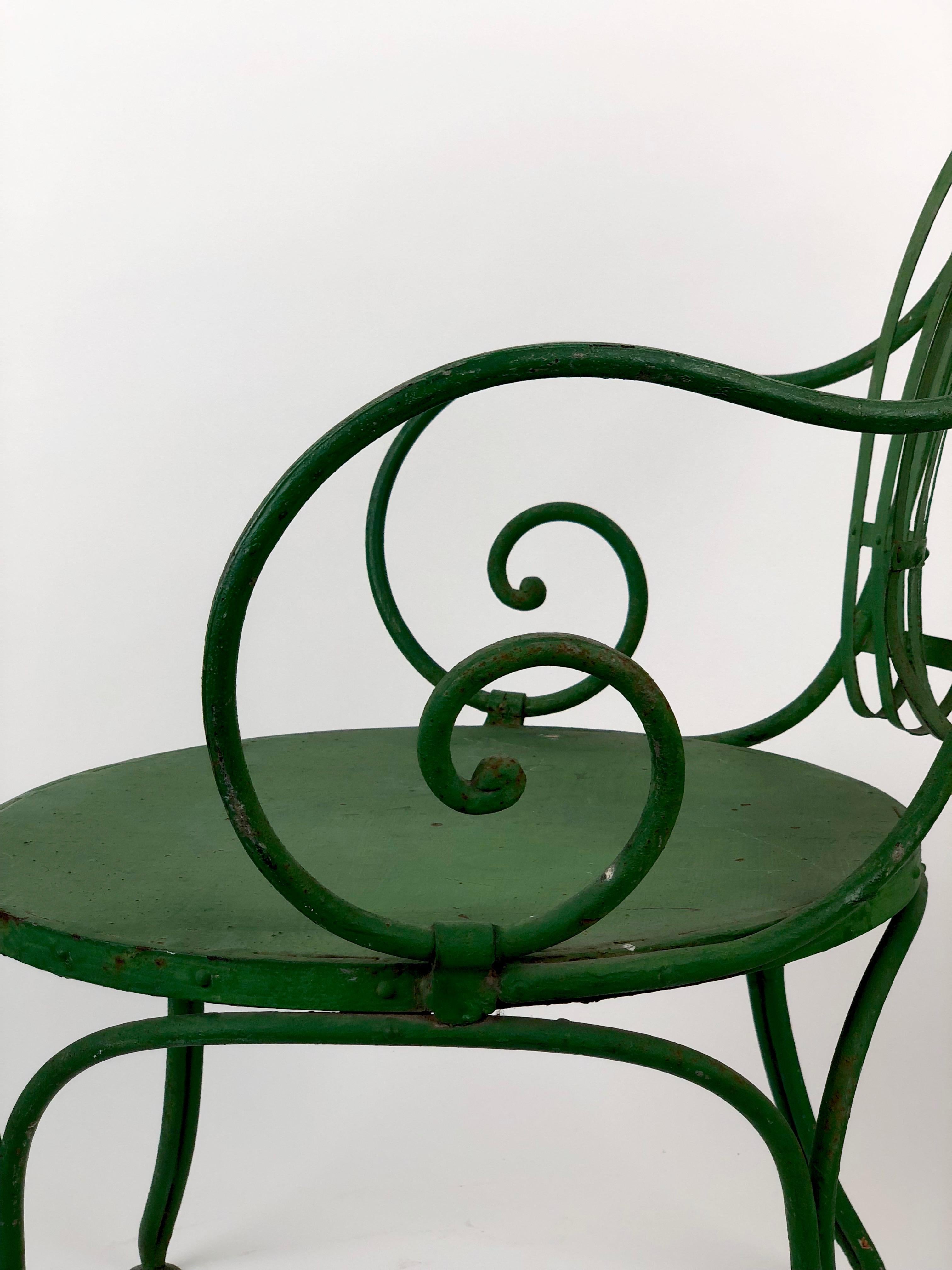 Pair of 1930s French Garden Chairs from Francois Carre 2