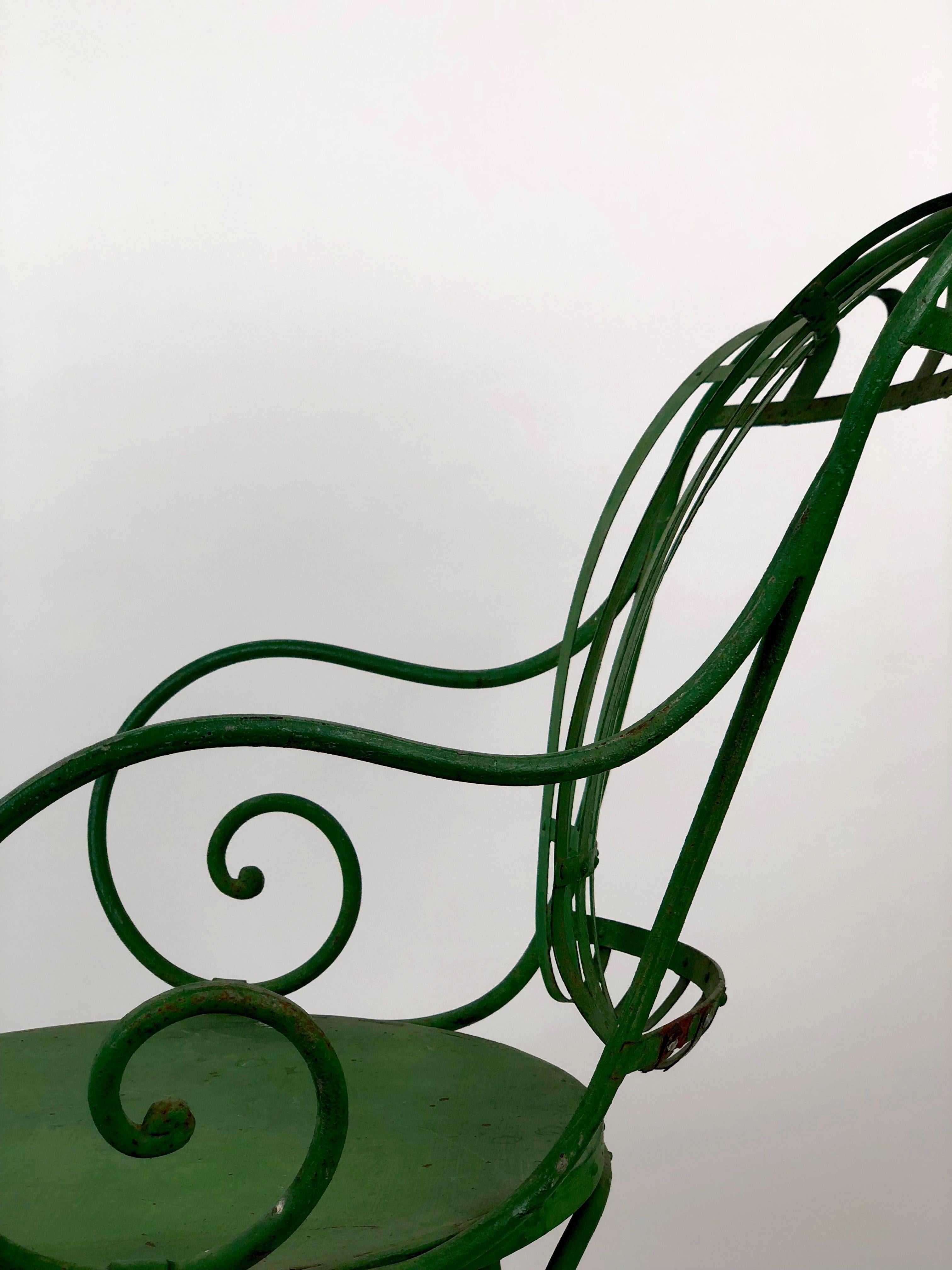 Pair of 1930s French Garden Chairs from Francois Carre 3