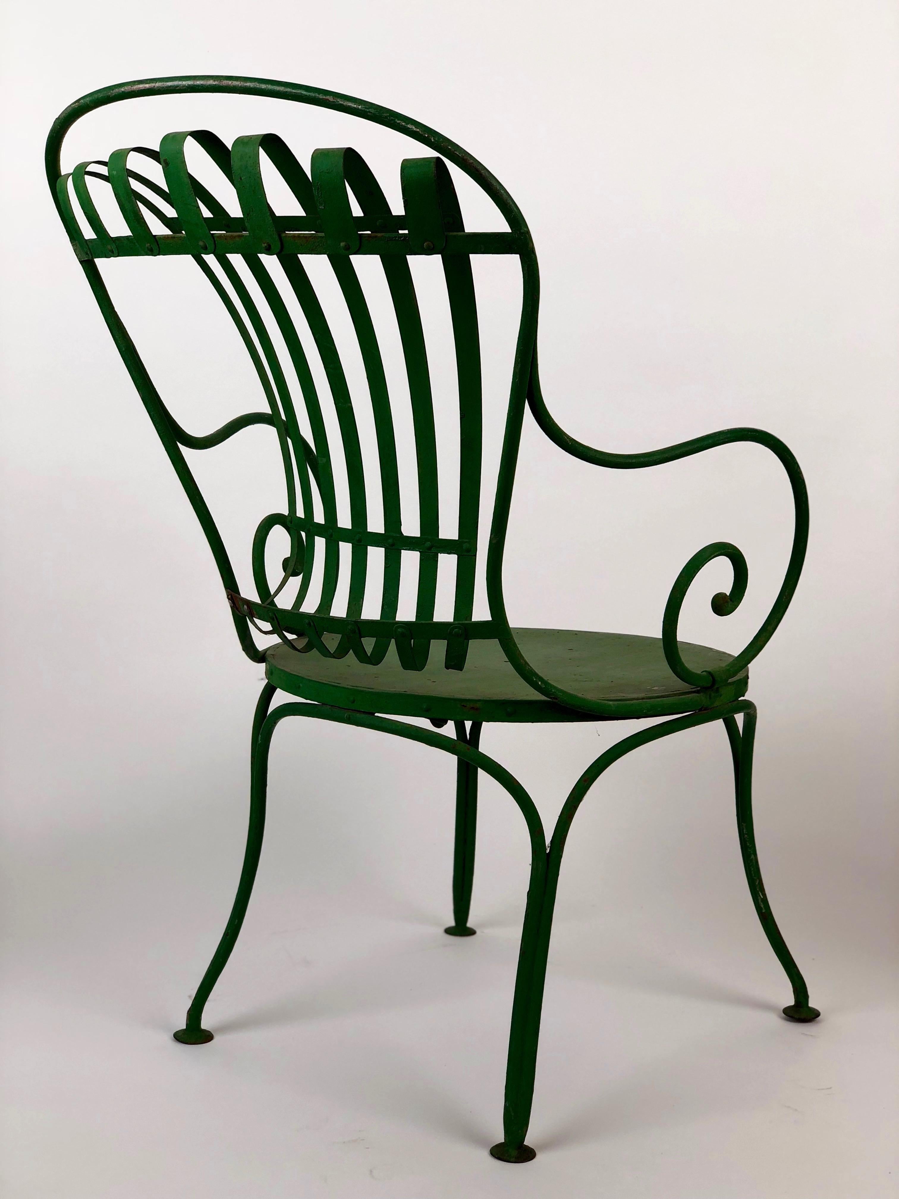 Pair of 1930s French Garden Chairs from Francois Carre In Good Condition In Vienna, Austria