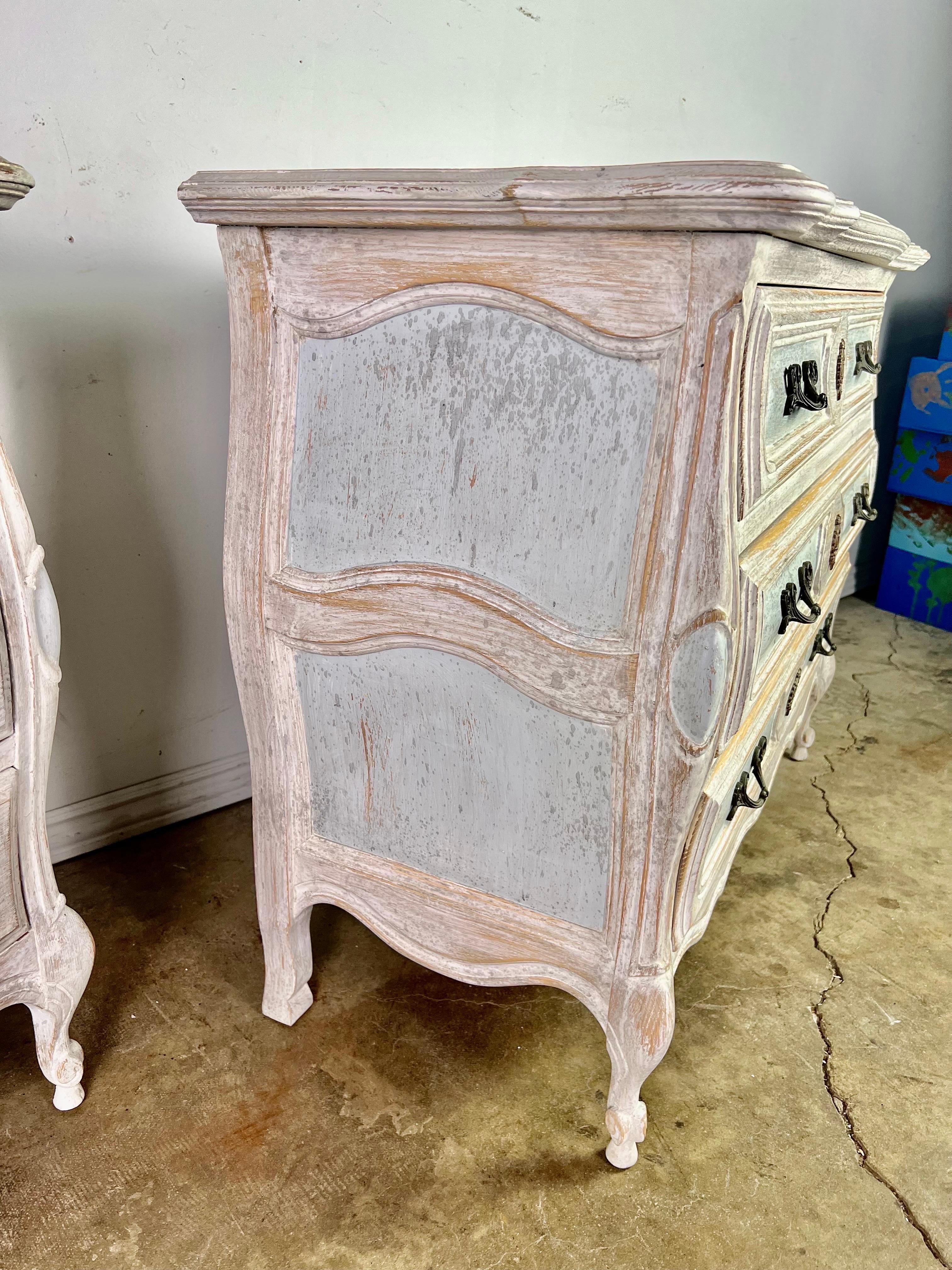 Pair of 1930’s French Louis XV Style Painted Commodes For Sale 9