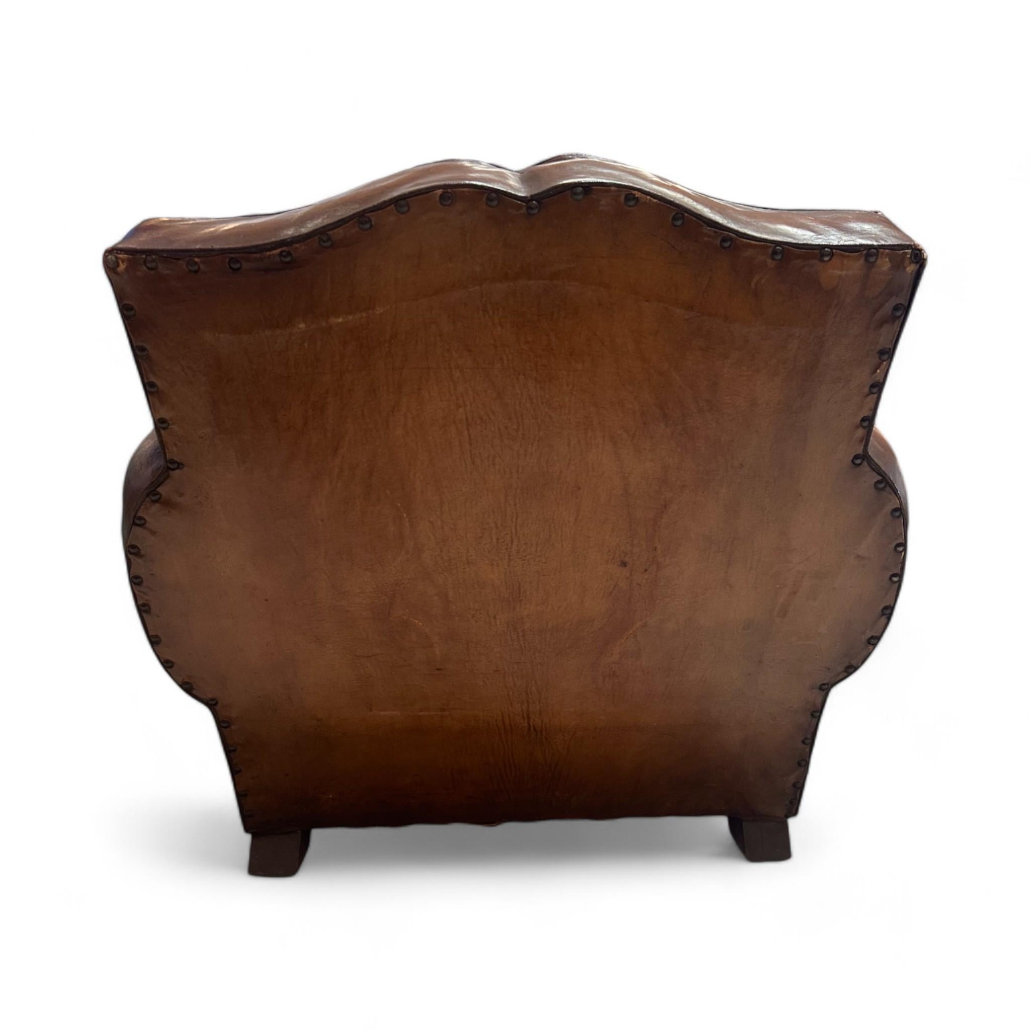 Pair of 1930s French Mustache Club Chairs 2