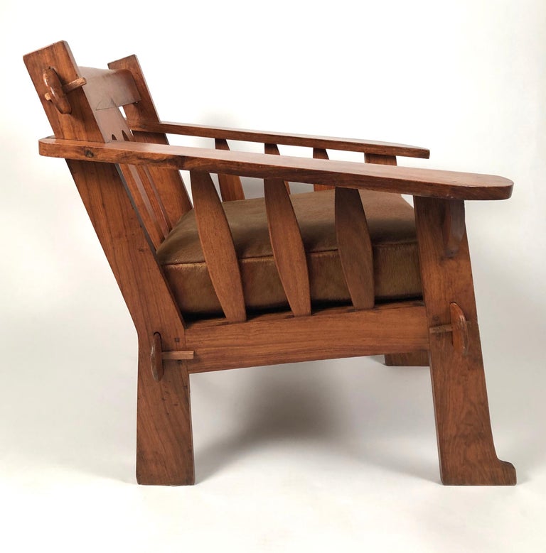 Pair of 1930s Hawaiian Teak Lounge Chairs at 1stDibs
