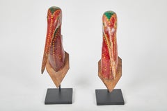 Pair of 1930s Indonesian Guardian Bird Plaques