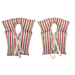  Pair of 1930s Life Vests Jackets in Red White and Blue by Montgomery Ward