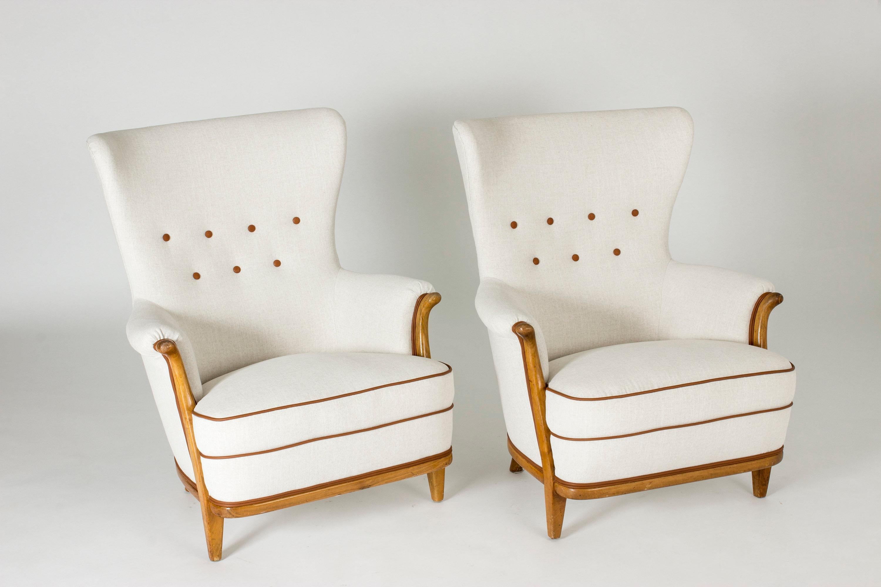 Pair of 1930s Lounge Chairs by Gustaf Allert In Good Condition In Stockholm, SE
