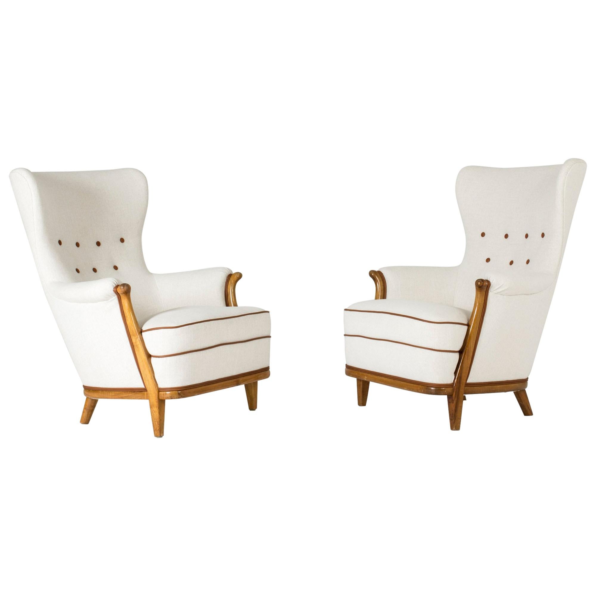 Pair of 1930s Lounge Chairs by Gustaf Allert