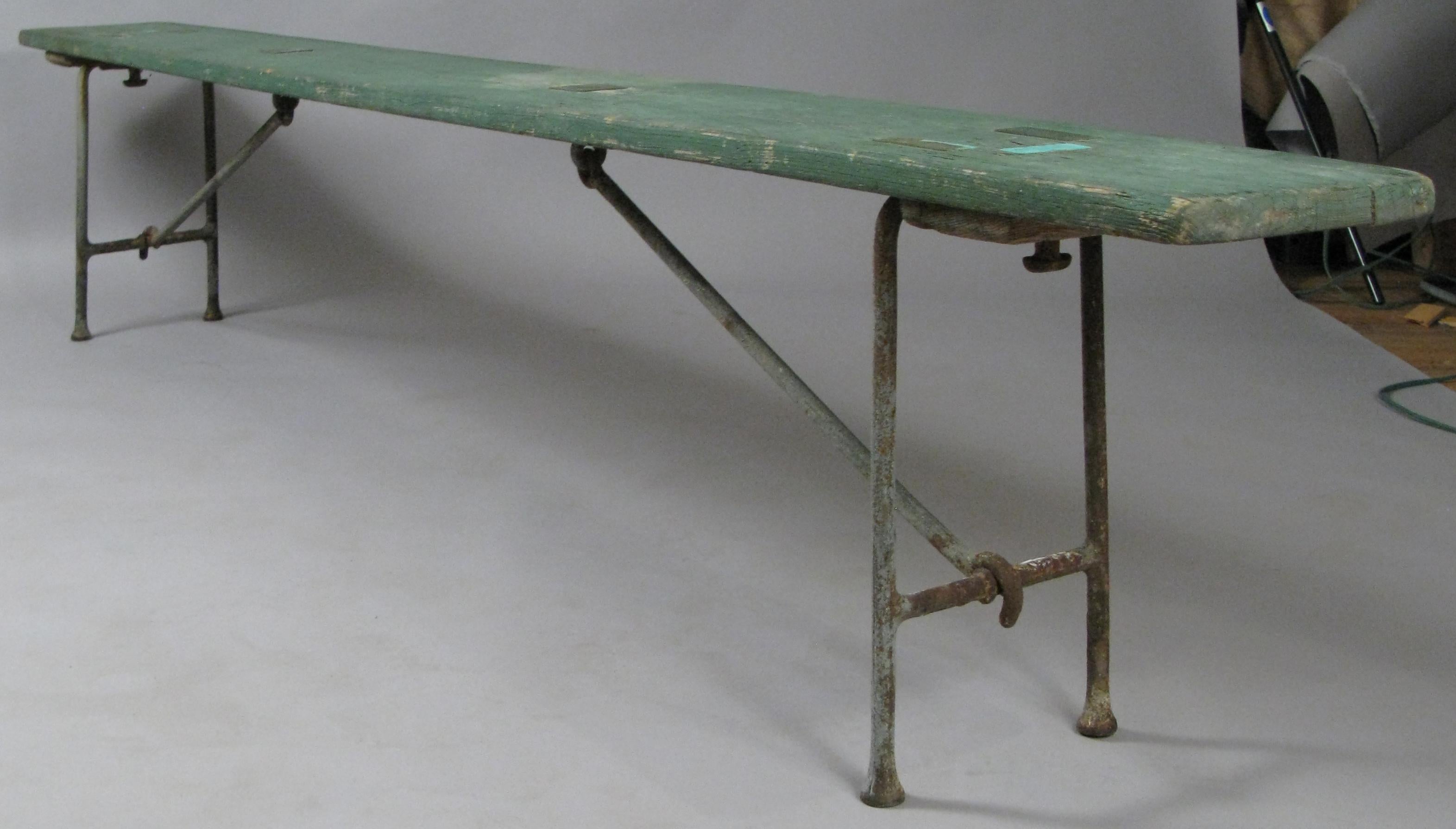 Pair of 1930s Nautical Folding Benches 1