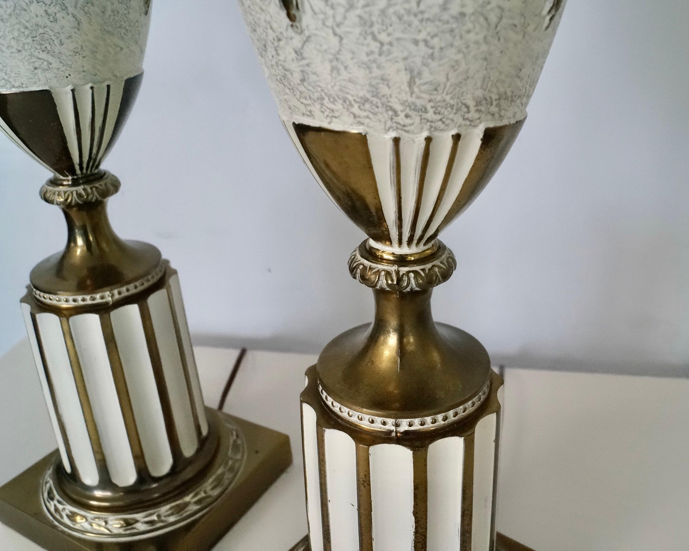 Pair of 1930's Neoclassical Ancient Roman Inspired Table Lamps  For Sale 8