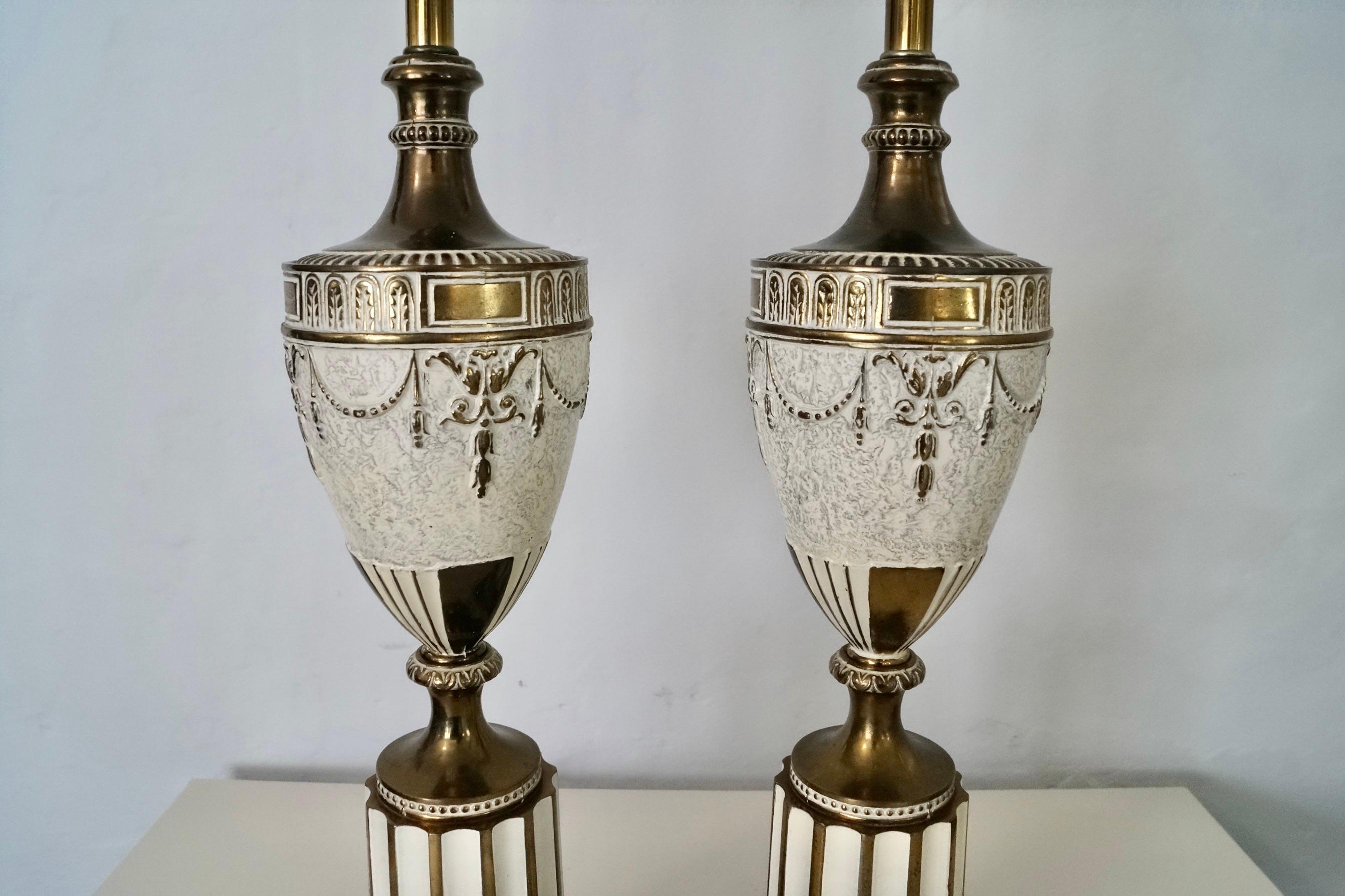 Pair of 1930's Neoclassical Ancient Roman Inspired Table Lamps  For Sale 11