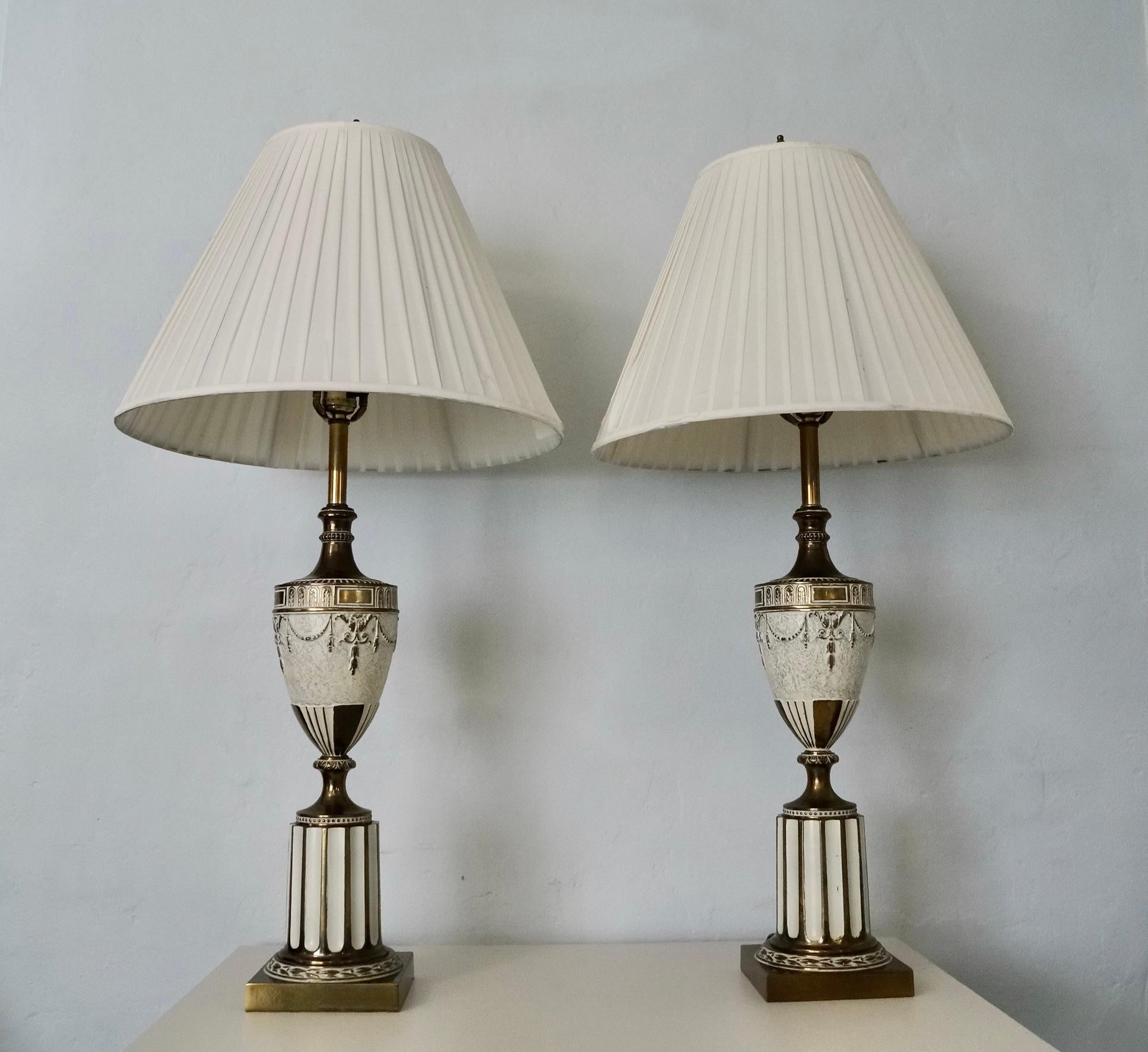 Pair of 1930's Neoclassical Ancient Roman Inspired Table Lamps  For Sale 12