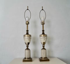 Pair of 1930's Neoclassical Ancient Roman Inspired Table Lamps